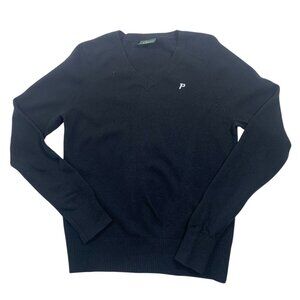 Peak Performance Golf V-Neck Black, Mens Casual v-neck Pullover  (Size large